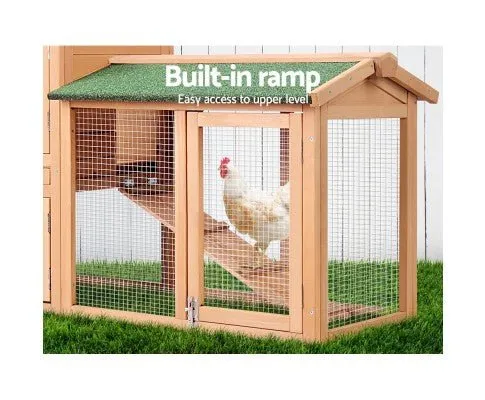 Pet Wooden Hutch Coop with Run