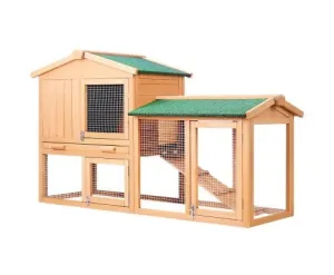 Pet Wooden Hutch Coop with Run