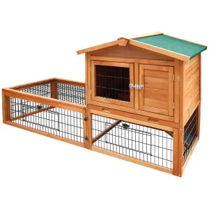 Rabbit Hutch Chicken Coop 155cm Tall Wooden Pet Hutch