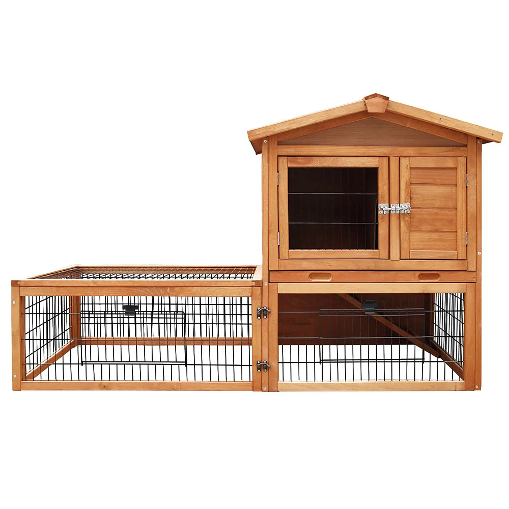 Rabbit Hutch Chicken Coop 155cm Tall Wooden Pet Hutch