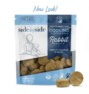 Side by Side Cooling – Freeze Dried Raw Rabbit Patties