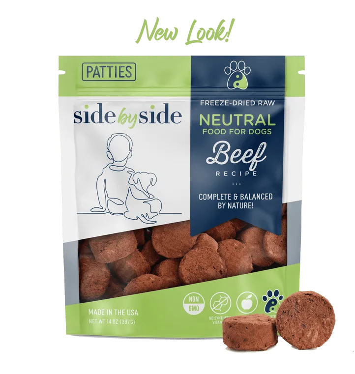 Side by Side Neutral – Freeze Dried Raw Beef Patties