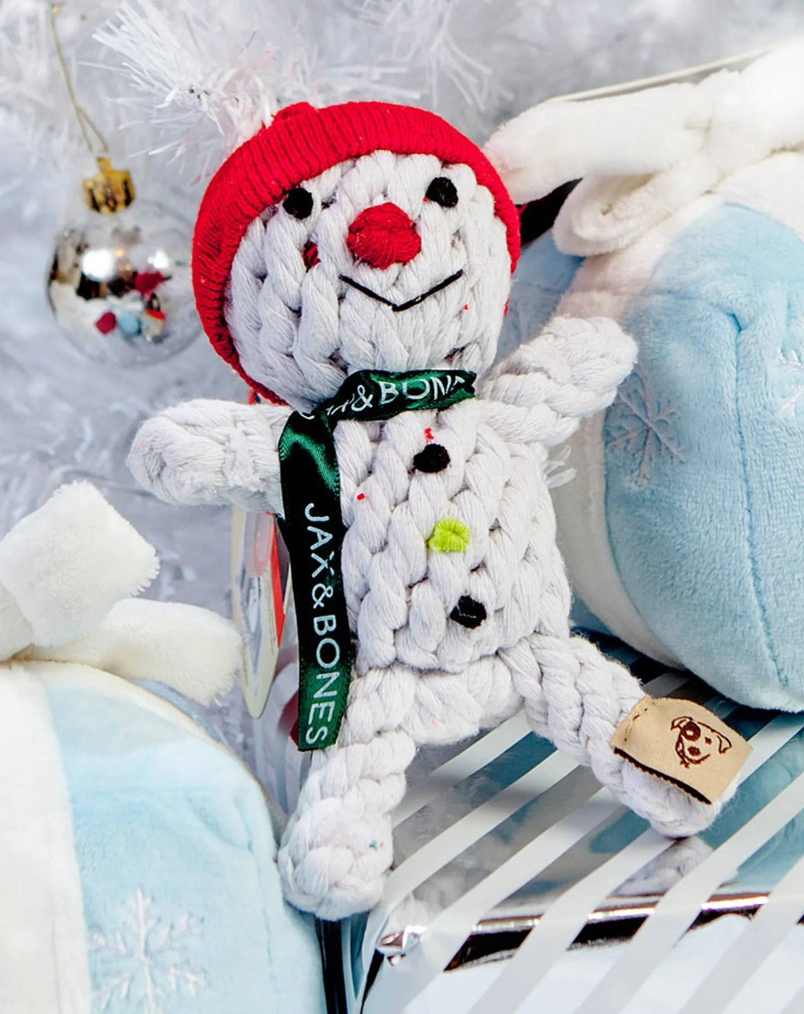 Snowman Rope Dog Toy