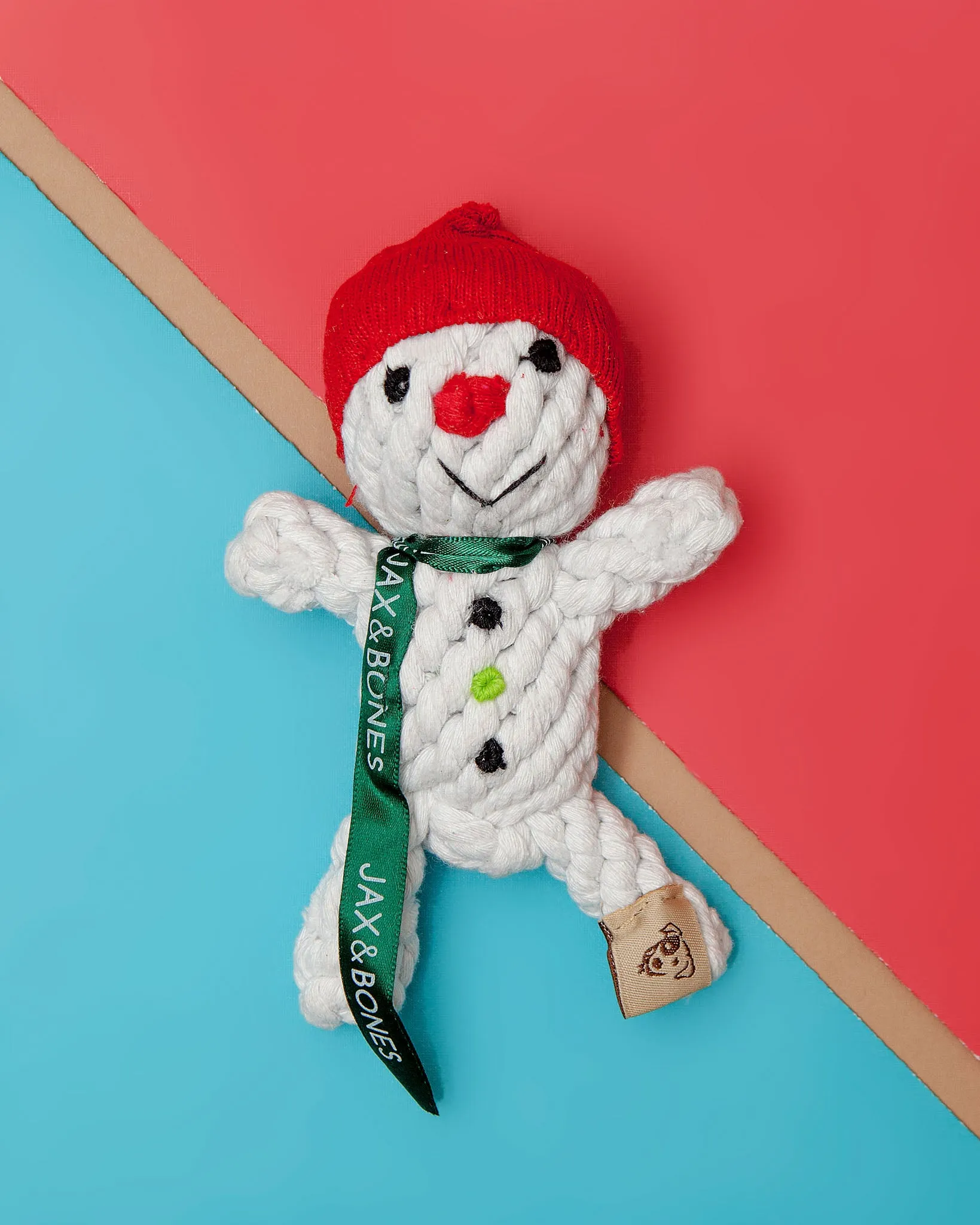 Snowman Rope Dog Toy