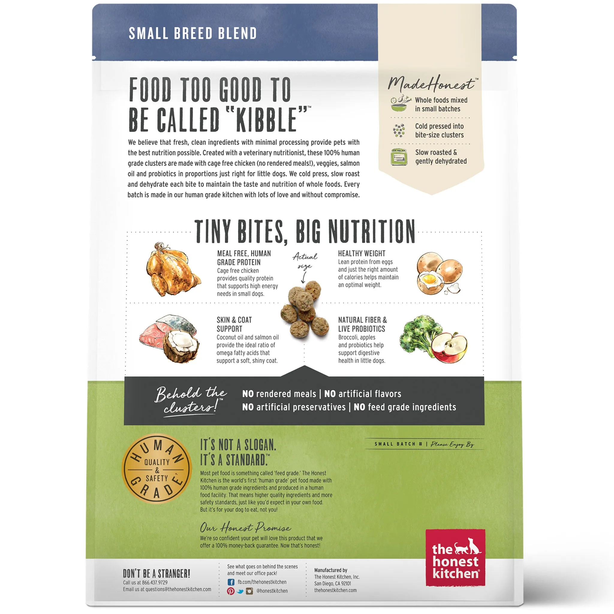 The Honest Kitchen Small Breed Whole Food Clusters Chicken Grain-Free Dog Food