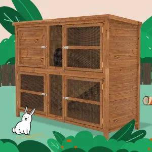 The Sandhurst 5ft Double Rabbit Hutch