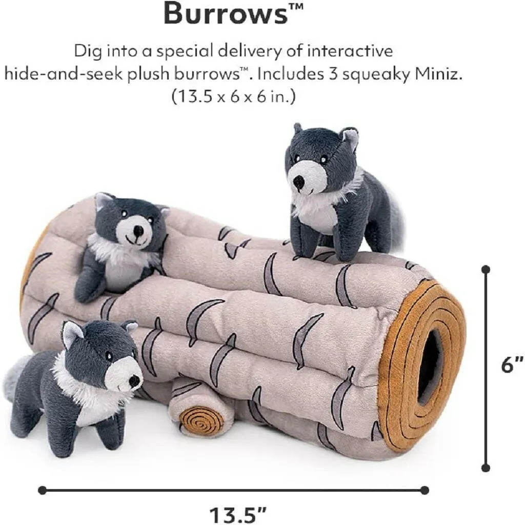 Zippy Paws Burrow Arctic Wolf Interactive Toy for Dogs (Extra Large)