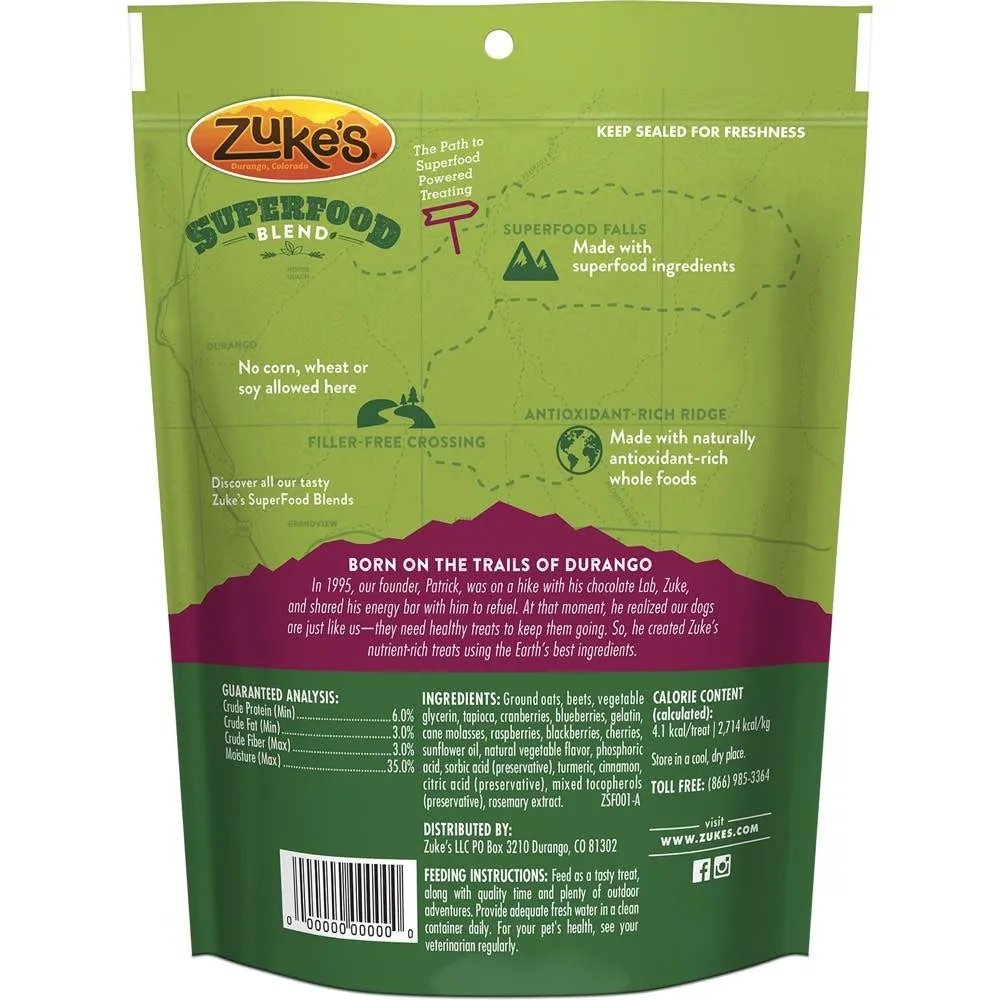 Zuke's SuperFood Blend With Bold Berries Dog Treats 6oz